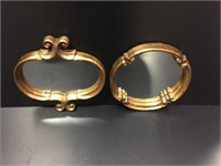 Set Of 2 New Gold Mirrors