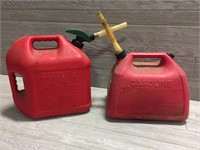 Two Large Plastic Gas Containers