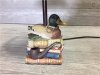 Mallard Duck On Stack Of Books Lamp