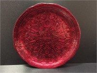Beautiful Red Hand Painted Turkish Plates
