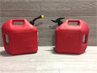 Two Large Plastic Gas Containers