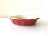 Good Cook 9 Inch Ceramic Pie Plate, Red