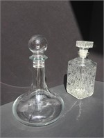 Two Nice Glass Decanters