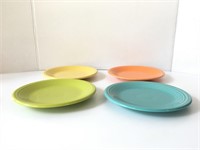 4 Colorful Fiesta Ceramic Appetizer Plates