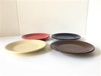 4 Colorful Fiesta Ceramic Appetizer Plates #2