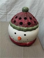Snowman candle warmer works