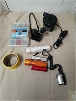 Household hanging accessory kit, flashlights,
