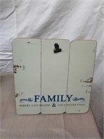 Wood family sign on stand 9 x 9