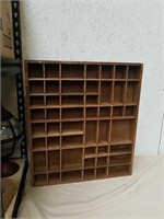 Wood wall mount shadow box 21.5 x 18