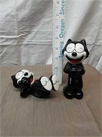 Pair of collectible Felix the Cat salt and pepper