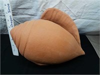 Large decorative terracotta shell pot