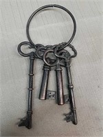 Set of metal decorative keys