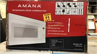 Amana 1.6cu ft Microwave Hood Combo $158 Ret *see