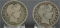 1906-D 1906-S Barber Half Dollars