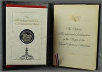 1976 Official Bicentennial Day Silver Medal