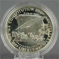 1987 Constitution Comm. Silver Dollar