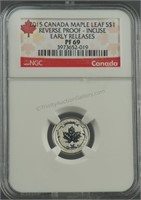 2015 Canadian $1 Reverse Proof Silver Maple Leaf