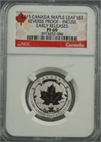 2015 Canadian $3 Reverse Proof Silver Maple Leaf