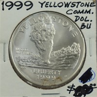 1999 Yellowstone Comm. Silver Dollar