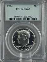 1964 Kennedy Proof Silver Half Dollar PCGS PR67