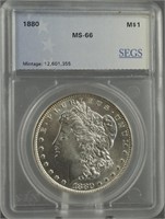 1880 Morgan Silver Dollar SEGS MS66