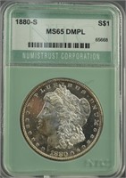 1880-S Morgan Silver Dollar NTC MS65 DMPL