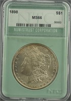 1898 Morgan Silver Dollar NTC MS66