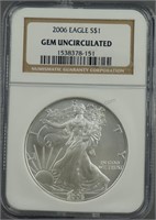 2006 American Silver Eagle NGC GEM BU