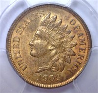1909 Indian Head Cent Last Year Issue PCGS MS64 RB