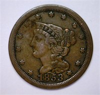 1853 Braided Hair Half Cent 1/2C Extra Fine XF