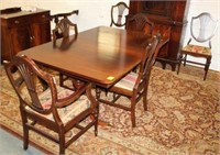 7 pc. mahg. dining table set with