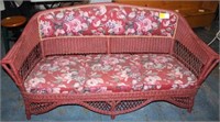 Red Wicker Sofa