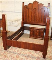 Mahg. Bed by J. Libhart cabinet maker of