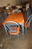 Table & 6 Chairs 61 x 38 x 39.5H & 1, 18" Leaf