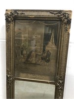 Antique French framed mirror