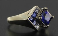 10kt Gold Sapphire & Diamond Ring