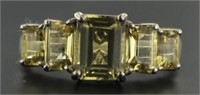 Emerald Cut 2.50 ct Yellow Sapphire Ring