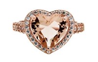 Gorgeous 3.00 ct Morganite Heart Ring