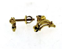 22kt Gold Black Designer Earrings *Rare