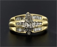 14kt Gold Princess Cut 1.00 ct Diamond Ring