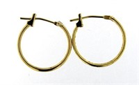 14kt Gold 15.50 mm Huggie Hoop Earrings