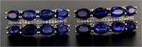 14kt Gold Natural 8.50 ct Sapphire & Diam. Earring