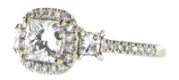 14kt Gold Princess Cut 1.46 ct Diamond Ring