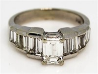 14kt Gold Emerald Cut 2.50 ct VS Diamond Ring