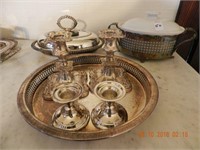 LOT ASSORTED SILVERPLATE / STERLING CANDLESTICKS