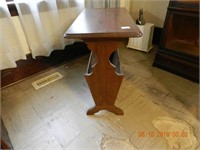 WALNUT MAGAZINE TABLE 26" L X 14" W