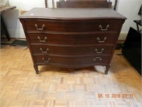 MAHOGANY 4 DRAWER CHEST 45" W X 21" D X 34" H