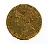1882 Liberty $5 Gold Piece