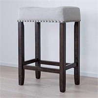 NATHAN JAMES COUNTER HEIGHT UPHOLSTERED STOOL