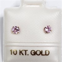 $100 10K Pink Cz Earrings